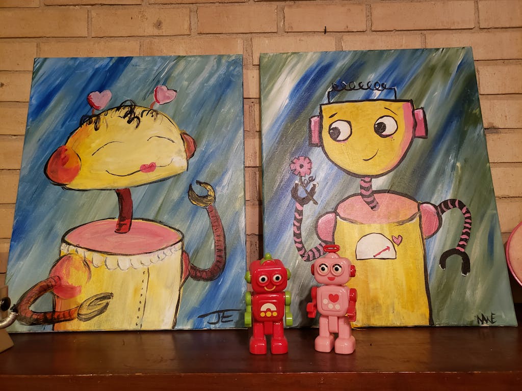 Lovestruck Robots Painting Kit
