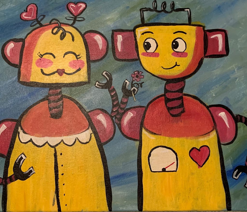 Lovestruck Robots Painting Kit