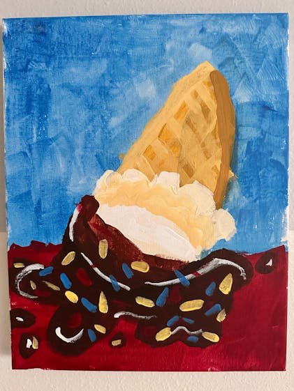 Ice Cream Sundae, DIY painting, Painting Kit, Peiloff, Learn to