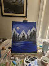 Winter Moon - Sip & Paint Art Kit and Flower Painting Tutorial ...