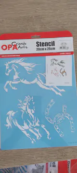 Stencil OPA 20x25 3795 Animais Cavalos
