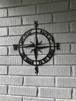 Personalized Compass Metal Sign, Custom Coordinates Sign, Nautical Decor, Housewarming Gift, Wedding Gift, Home Decor, Metal Wall Art