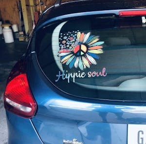 Hippie Soul Peace Sign Colorful Sticker Window Vinyl Car Decals Stickers For Cars