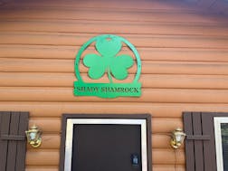 Shamrock Monogram, Cut Metal Sign, Metal Wall Art, Metal House Sign