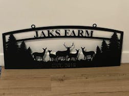 Personalized Family Name Deer Hunting Hunter Metal Sign, Custom Farm, Cabin, Camp, Wall Decor, Art Gift For Him