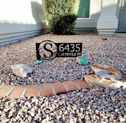 Monogram Address Sign, Metal, Modern Address Sign For Yard, Address Plaque, Yard Sign, Address Sign With Stakes, Hanging Address Sign