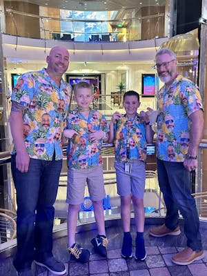 Custom Hawaiian Shirt With Face & Name, Custom Hawaiian Shirt For Men Women Kid, Hawaiian Dog Shirt, Hawaiian Shirt Logo, Family Travel