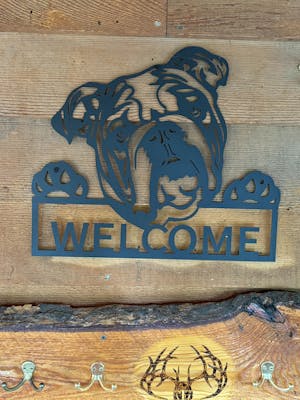 Personalized English Bulldog Metal Sign Art, Custom English Bulldog Metal Sign, Father's Day Gift, Pets Gift, Birthday Gift