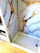 Panneau Mural UV en PVC effet marbre, Toile doré , 4x8 pied 3mm | Panore