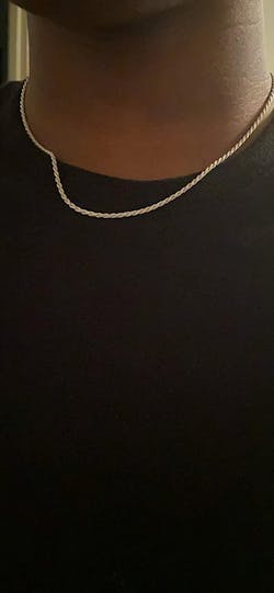 Silver Chain - Mens White Chain / Rope Chain