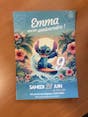 Invitations personnalisées STITCH sur la vague