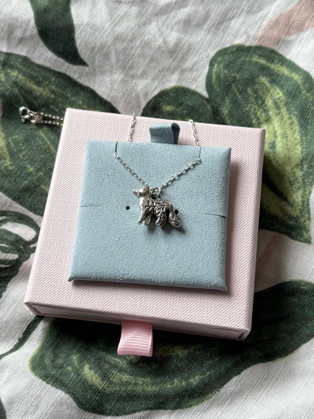 Floral Fox Silver Pendant