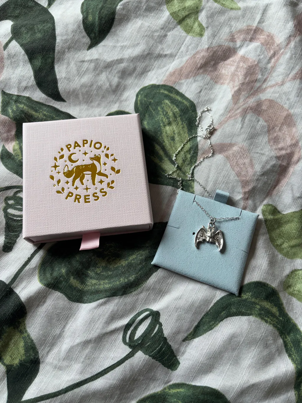 Lunar Bat Silver Pendant