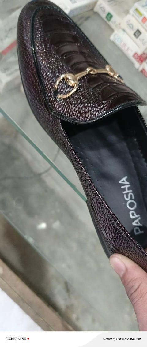 Synthetic Leather Brown Shoe