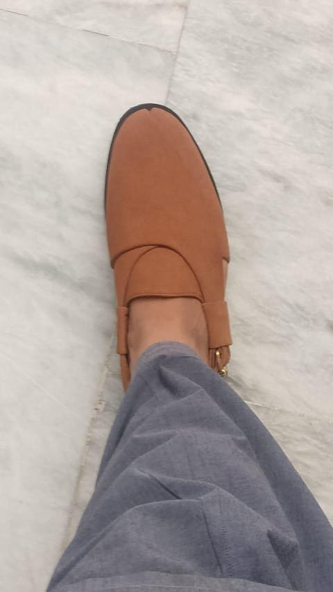 Mocha Suede Peshawari Chappal