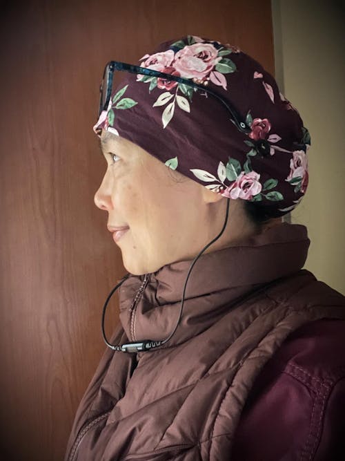 Berry rose Euro Scrub Cap for Women with Satin Lined Option by Paradise Caps.