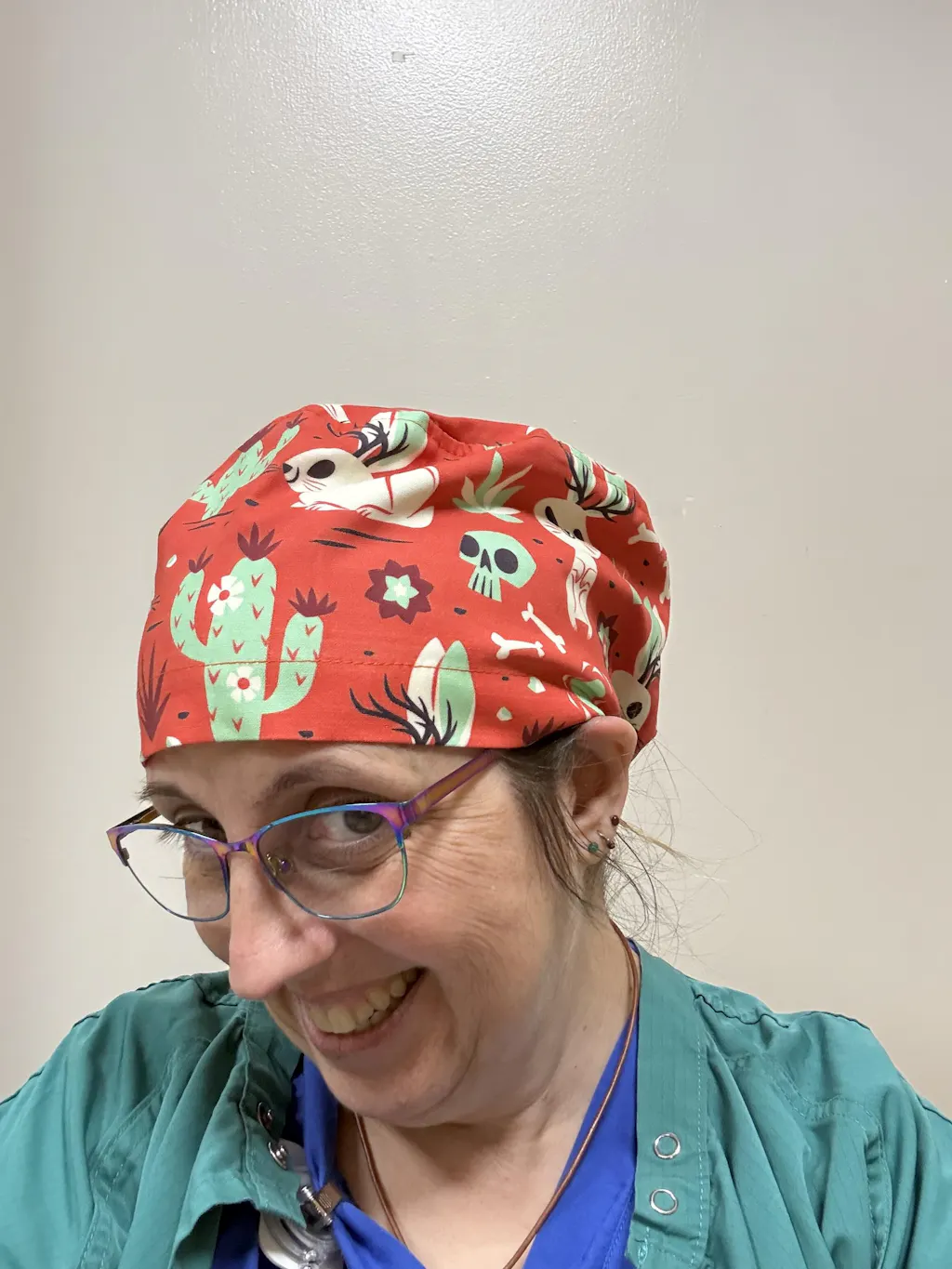 Custom Scrub Cap - Your Fabric, Our Craft. Scrub cap made from your fabric.