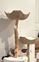 Modern Cat Tree for Indoor Cats Large Adult,Wooden Cat Tower for Large Cats with Scratching Post,Luxury Cat Condo