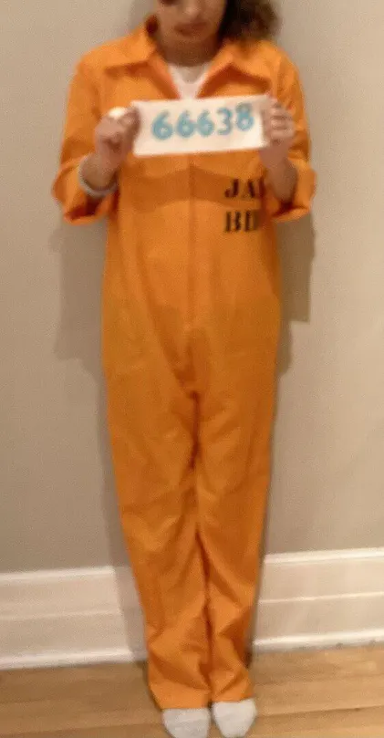 Costume De Prisonnier Enfant Pour Halloween - Rayures Noir Et Blanc - Taille M