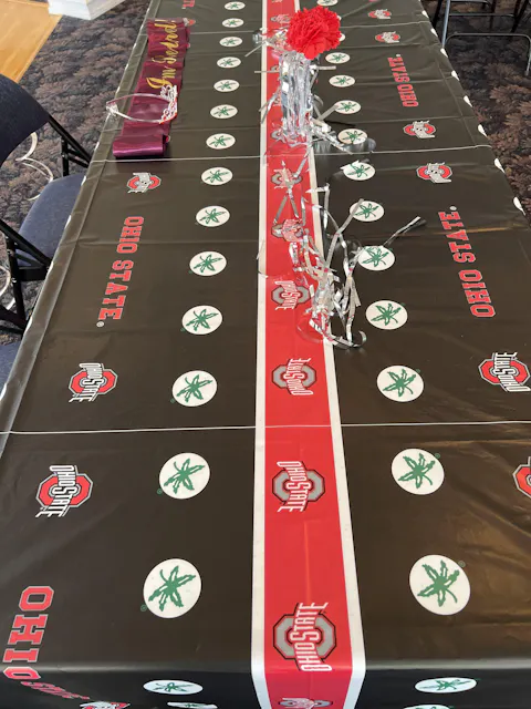Ohio State Buckeyes Plastic Table Cover, 54" X 108"