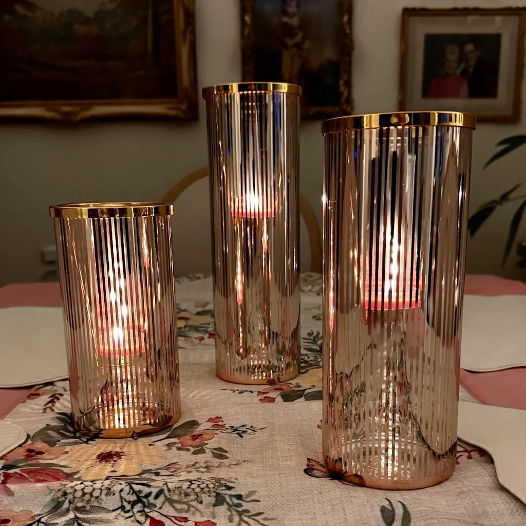 Lacy Greens Hurricane Candle Holder | PartyLite – PartyLite Canada