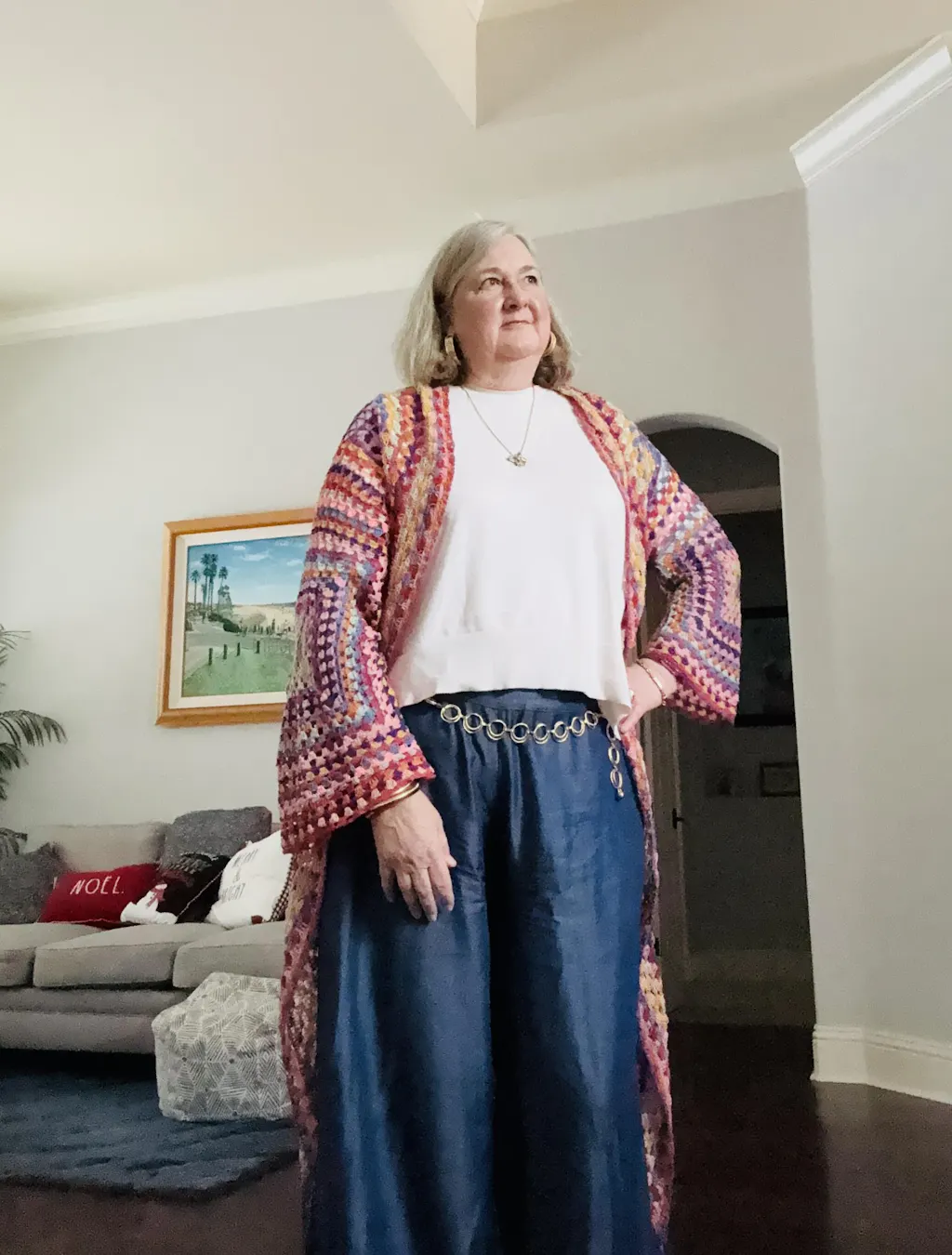 Pastel Rainbow Crochet Duster