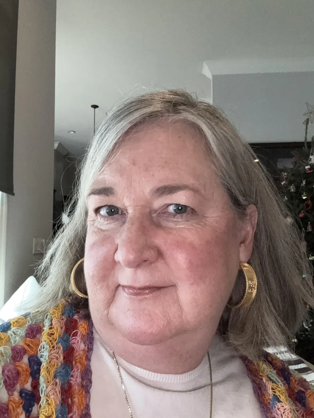 Gold Cross Wide Hoops