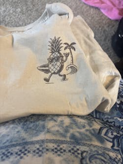 Howzit? Pineapple Shaka, Hawaii, Back Print T-Shirt