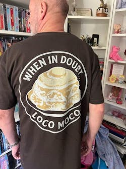When in doubt... Loco Moco, Hawaii Back Print T-Shirt