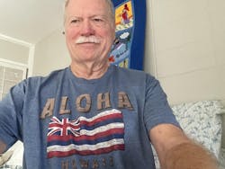 Koa Wood Aloha Hawaiian Flag T-Shirt