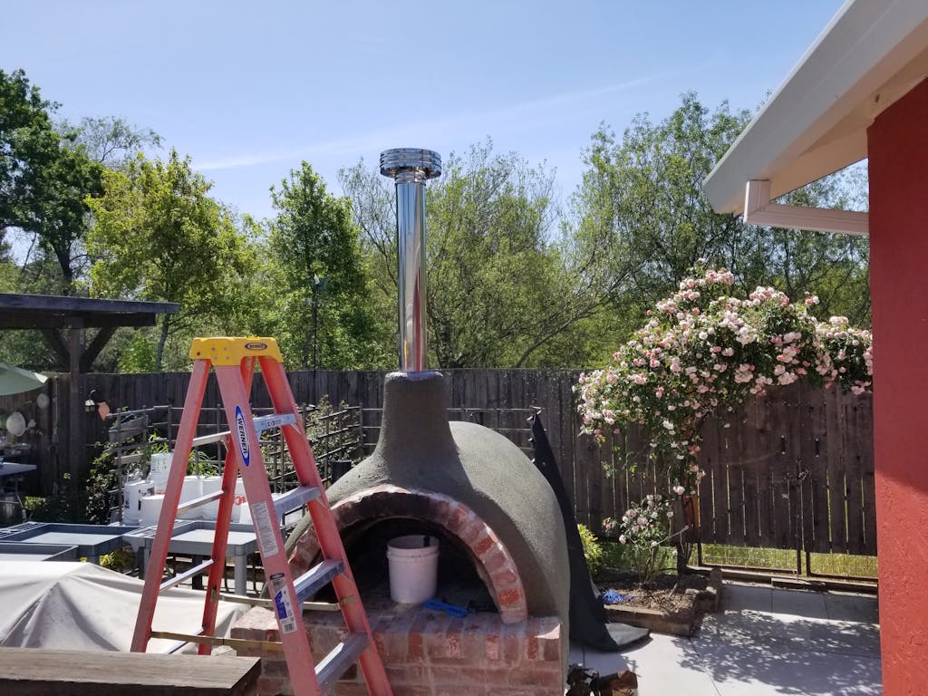 Chimney with Cap Stainless Steel Authentic Pizza Ovens Patio