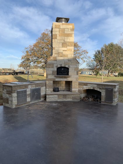 Outdoor Pizza Oven Fireplace  Round Grove Products Fiesta - Patio & Pizza  Outdoor Furnishings