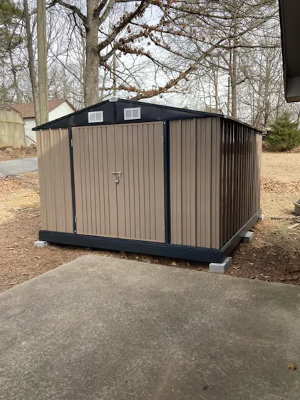 10x12 Metal Storage Shed | Built Tough and Fire-Resistant, Gray