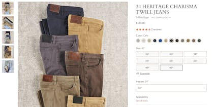 34 Heritage Charisma Twill Jeans – Patrick James