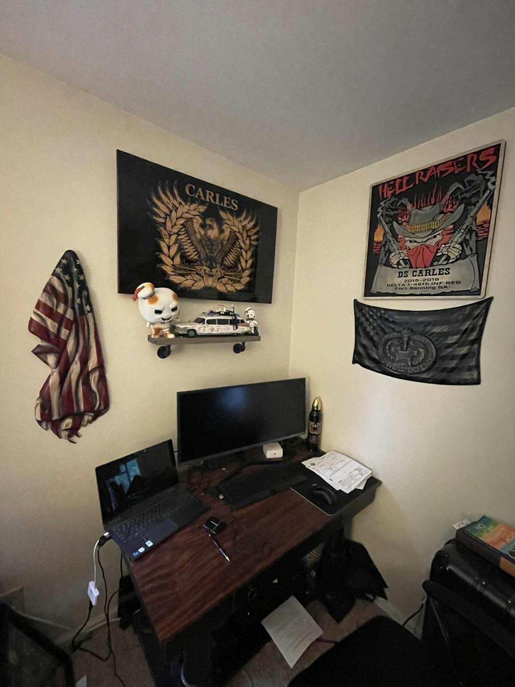 33" Tattered Draped Flag Patriot Hill Flags