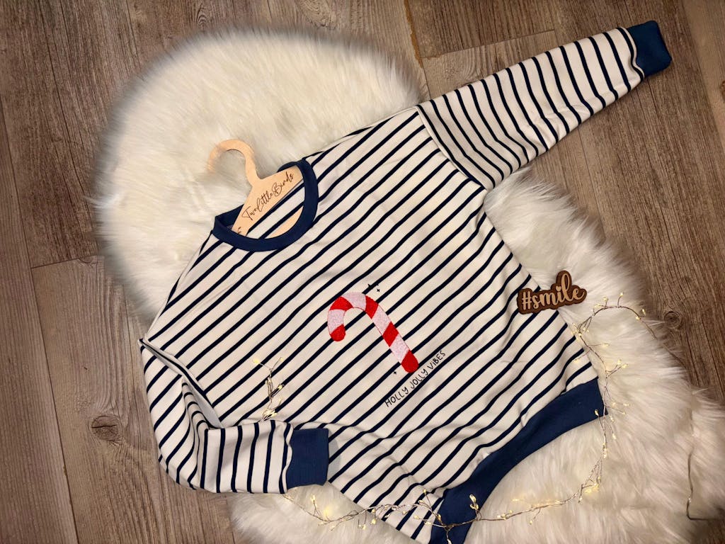 Teddy-Patch - XL Zuckerstange *iron-on* inkl. Weblabel