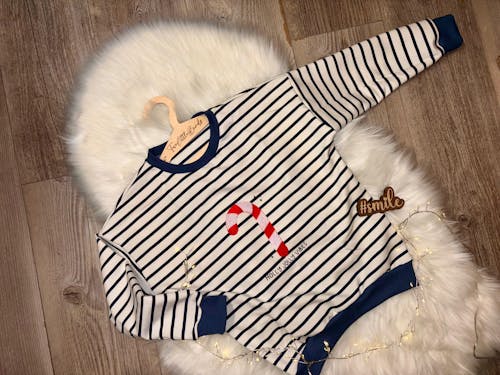 Teddy-Patch - XL Zuckerstange *iron-on* inkl. Weblabel