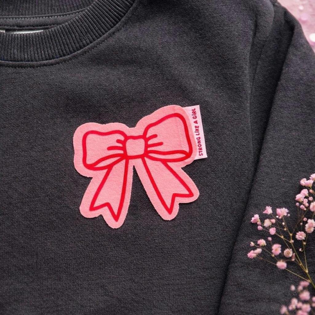 Klapp-Weblabel - strong like a girl