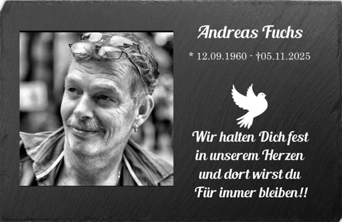 Personalisierte Schiefer Gedenktafel für Menschen 30x20cm - Foto UV-Druck