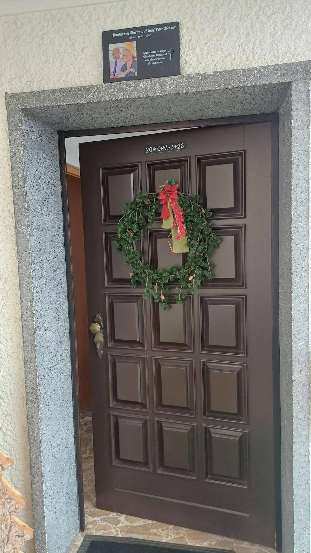 Personalisierte Schiefer Gedenktafel für Menschen 30x20cm - Foto UV-Druck