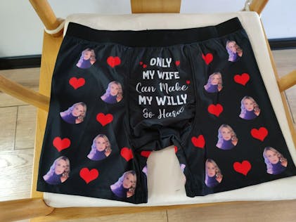 Amabery Custom I'm Nuts About You Boxer Briefs with Funny Photo