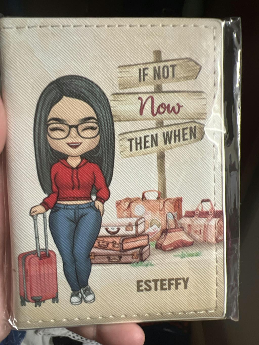 Travel With No Regrets Personalized Passport Cover, Passport Holder