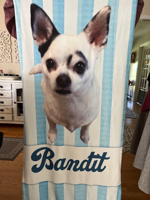 Personalized gifts for the whole family with dog, cat beach towel - Unifury