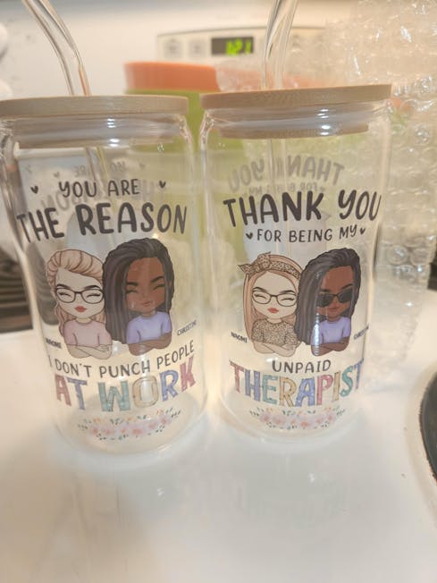 Thanks For Being My Unpaid Therapist - Bestie Personalized Custom Glas -  Pawfect House ™