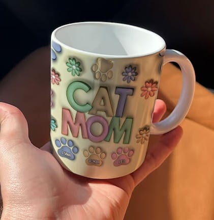 Paws Down The Best Mom Ever – Engraved Dog Mom Travel Mug Cup, Animal Lover  Gift, Dog Mom Mug Cup – 3C Etching LTD