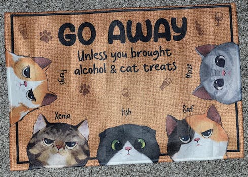 Don't Let The Cats Out - Funny Personalized Cat Decorative Mat, Doorma -  Pawfect House ™