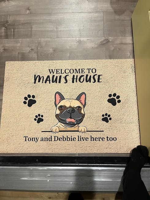Funny Personalized Dog Welcome Mat, Custom Gift for Dog Owners, I'm in –  Greatest Custom
