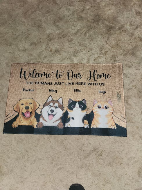 Welcome To The Pet Home - Funny Personalized Pet Decorative Mat, Doorm -  Pawfect House ™