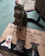 Welcome To The Pet Home - Funny Personalized Pet Decorative Mat, Doorm -  Pawfect House ™