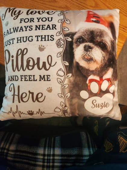 Custom Photo Just Hug This Pillow And Feel Me Here - Memorial Personal -  Pawfect House